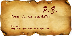 Pongrácz Zalán névjegykártya